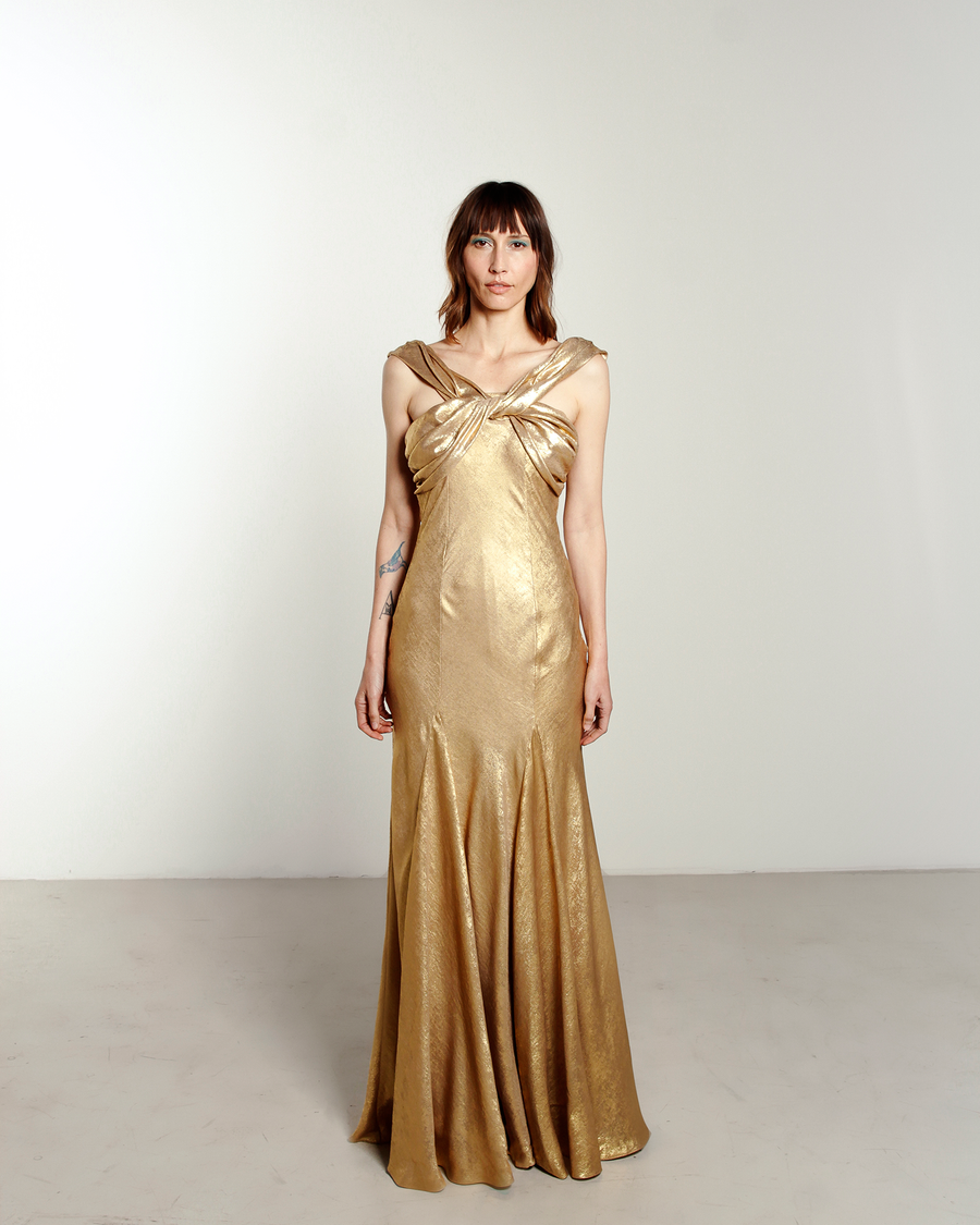 Vestido Areia Dourada