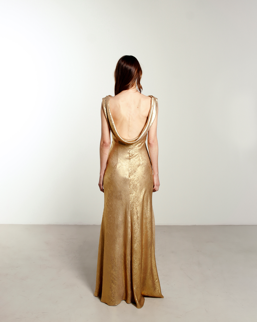 Vestido Areia Dourada