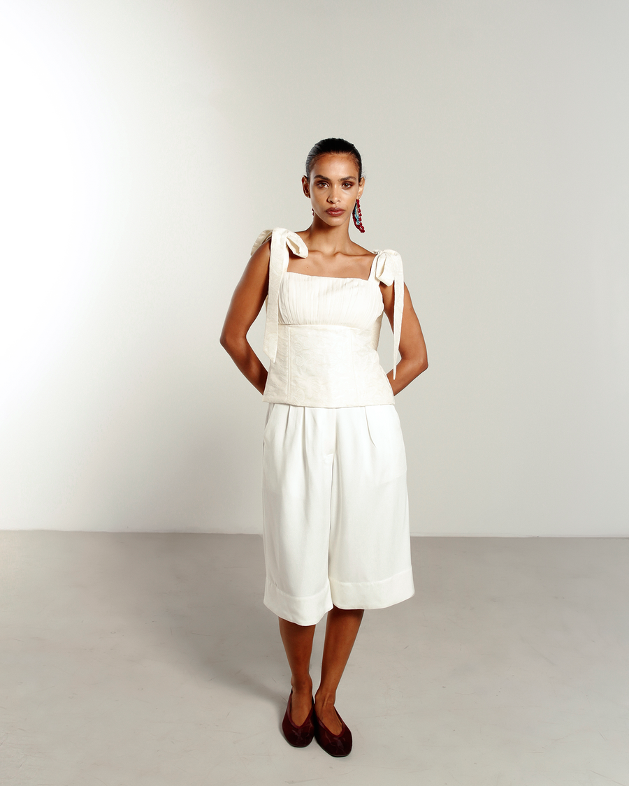 Bermuda Cana-de-Açúcar - Off White