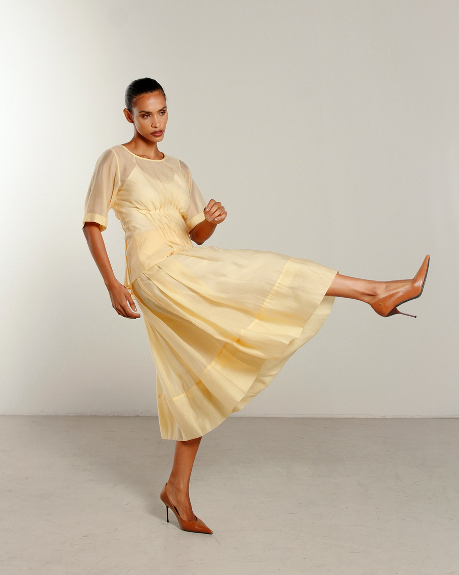 Saia Horizonte Espelhado - Amarelo