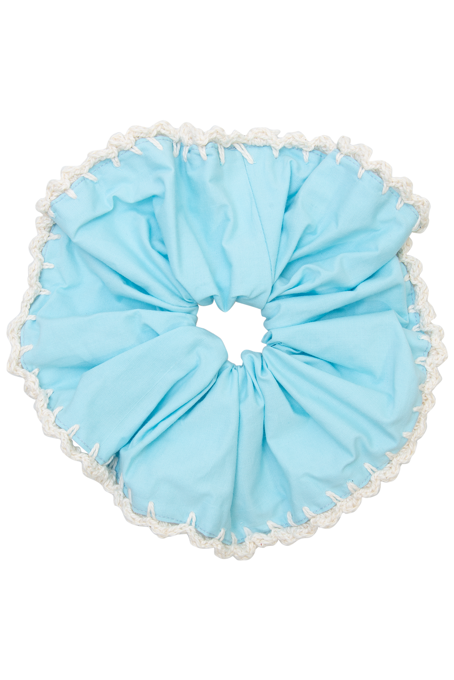 Scrunchie Folclore - Azul Turquesa
