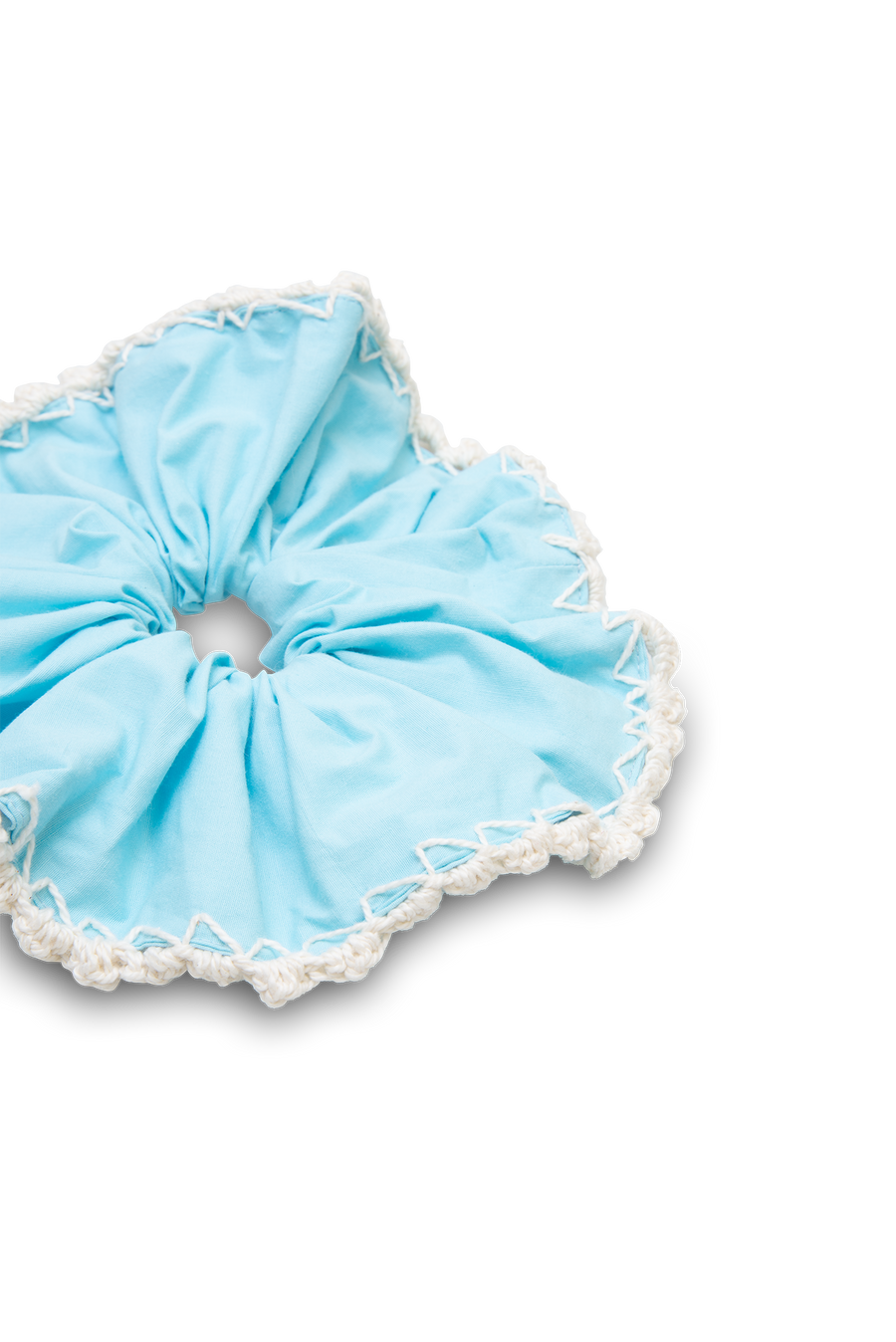 Scrunchie Folclore - Azul Turquesa
