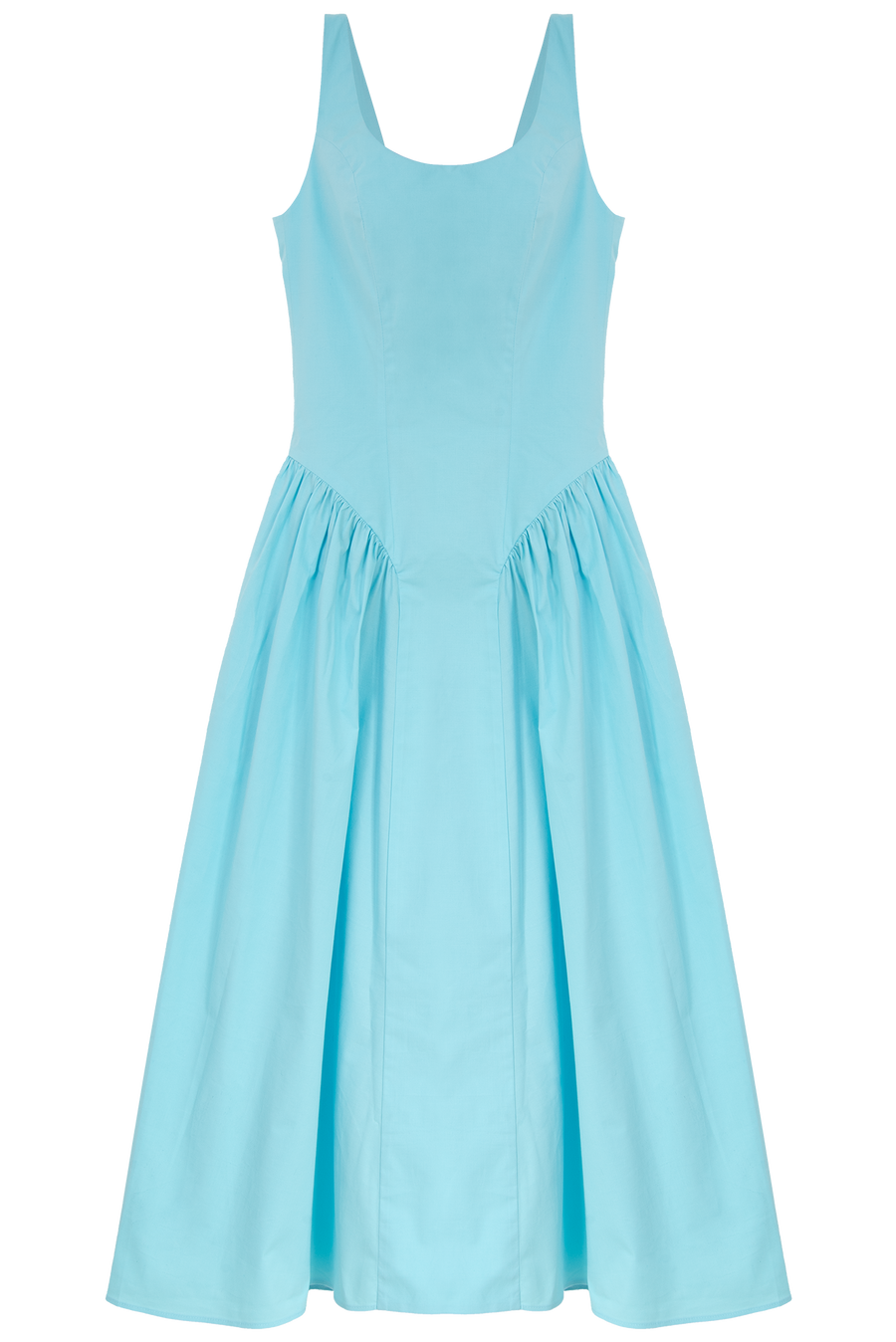 Vestido Palacete - Azul Turquesa