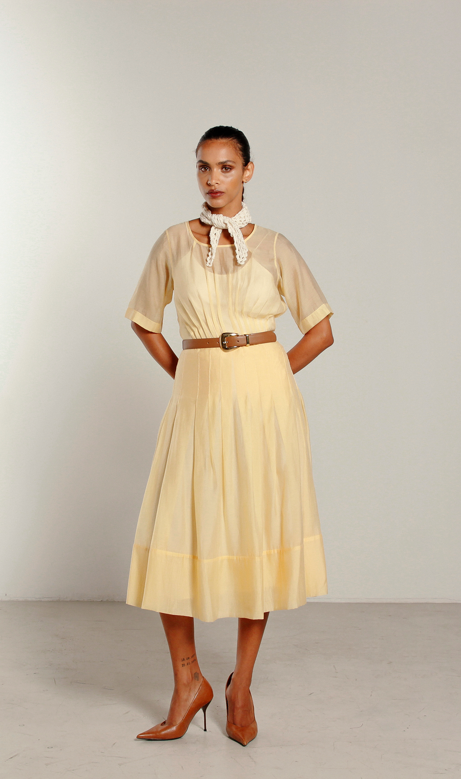 Saia Horizonte Espelhado - Amarelo